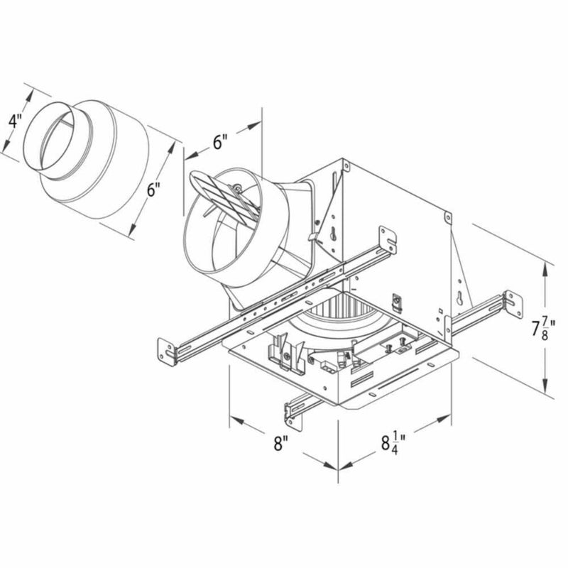 DELTABREEZ BreezElite CFM Dual Speed Bathroom Fan With Adjustable 80/110 CFM [ELT80-110D] (SAK49682)