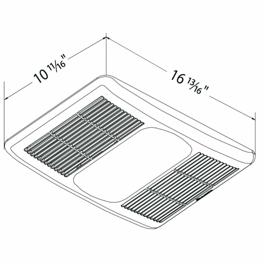 Deltabreez BreezRadiance 80 CFM Bathroom Fan With Light And Heater [RAD80L] (SAK29750)