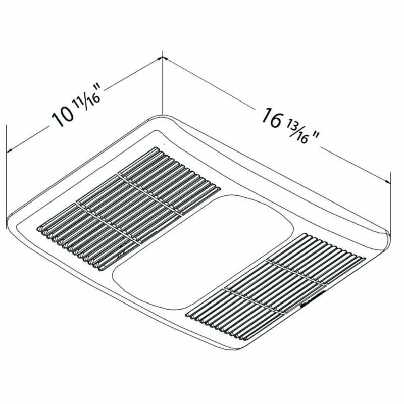 DELTABREEZ BreezRadiance 80 CFM Bathroom Fan With Light And Heater [RAD80L] (SAK29750)