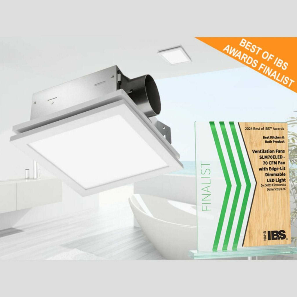 Deltabreez BreezSlim Edge Lit Dimmable LED 70 CFM Speed Bathroom Fan [SLM70ELED] (SAK54038)
