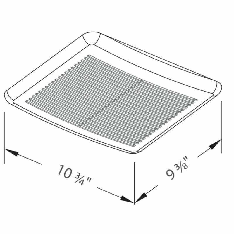 DELTABREEZ BreezSlim Series 70 CFM Single Speed White Bathroom Fan [SLM70] (SAK72158)