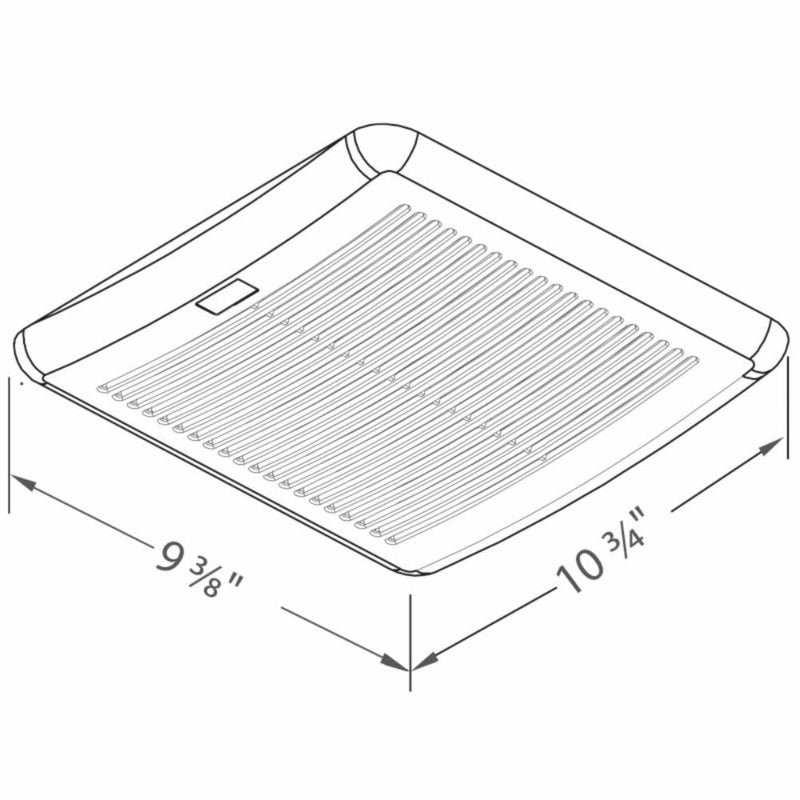 DELTABREEZ BreezSlim Series 70 CFM Single Speed White Ventilation Fan With Humidity Sensor [SLM70H] (SAK34629)