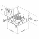 DELTABREEZ BreezSmart Series 130 CFM Single Speed Bathroom Fan With 0.3 Sones Quiet Operation  [SMT130] (SAK62354)