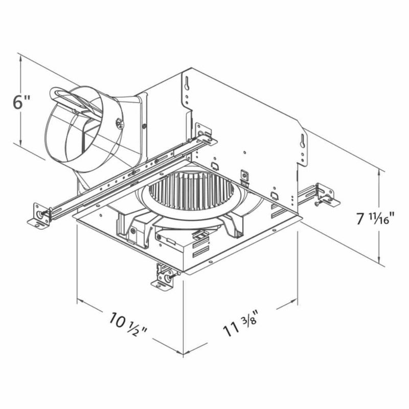 DELTABREEZ BreezSmart Series 130 CFM Single Speed Bathroom Fan With 0.3 Sones Quiet Operation  [SMT130] (SAK62354)