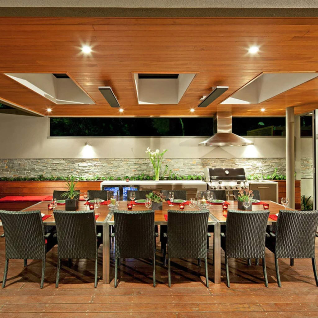 Dimplex DLW 70" Black Long Wave Radiant Electric Heater For Outdoor And Indoor, 3200W [DLW3200B24] (SAK89384) - Saksby Wholesale - Dining Area View