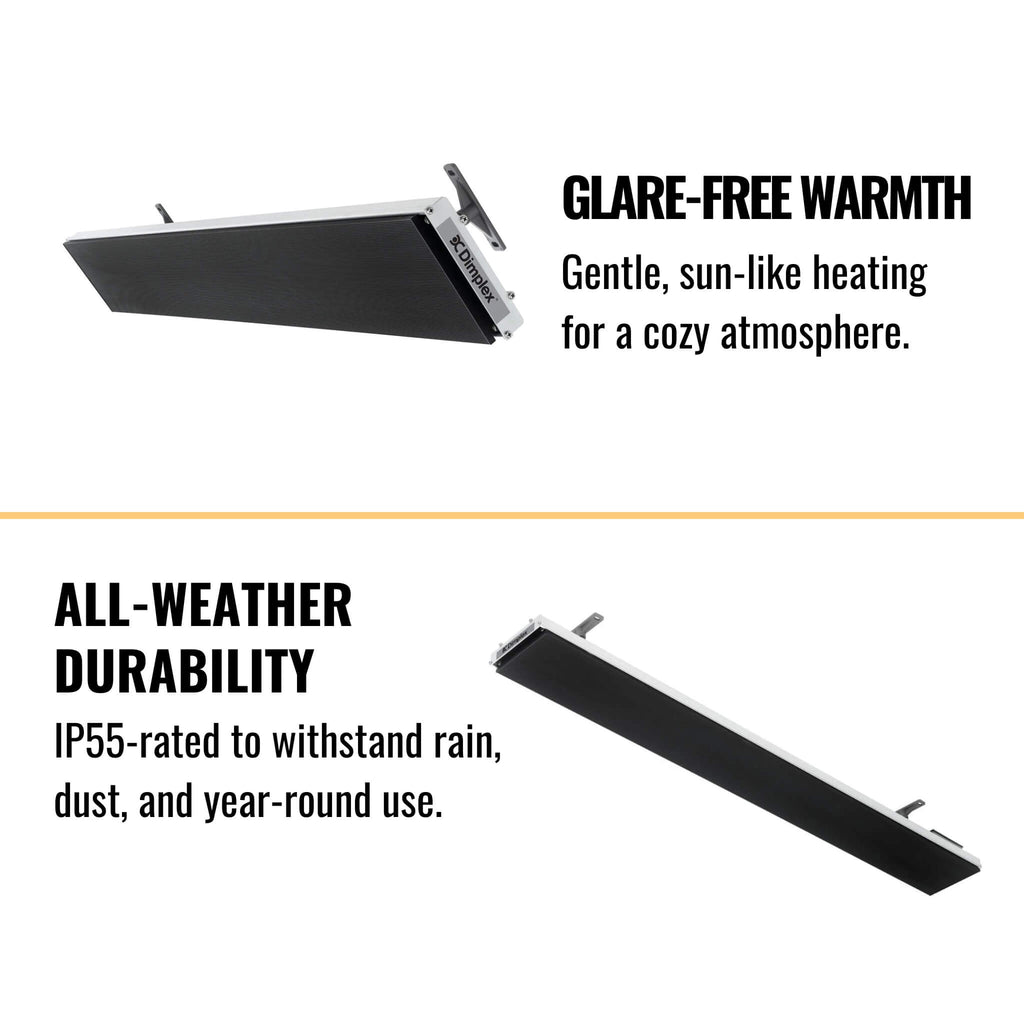 Dimplex DLW 70" Black Long Wave Radiant Electric Heater For Outdoor And Indoor, 3200W [DLW3200B24] (SAK89384) - Saksby Wholesale - Features View