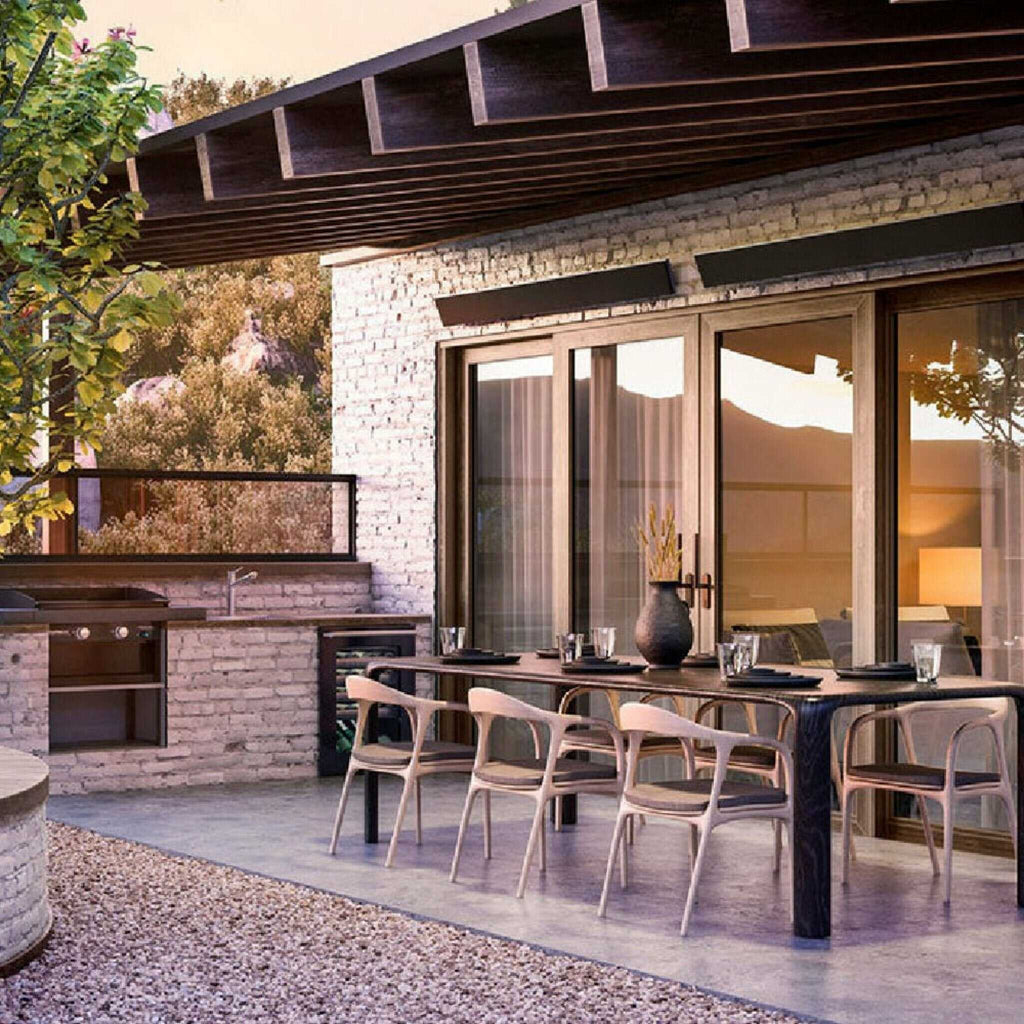 Dimplex DLW 70" Black Long Wave Radiant Electric Heater For Outdoor And Indoor, 3200W [DLW3200B24] (SAK89384) - Saksby Wholesale - Outdoor Dining View