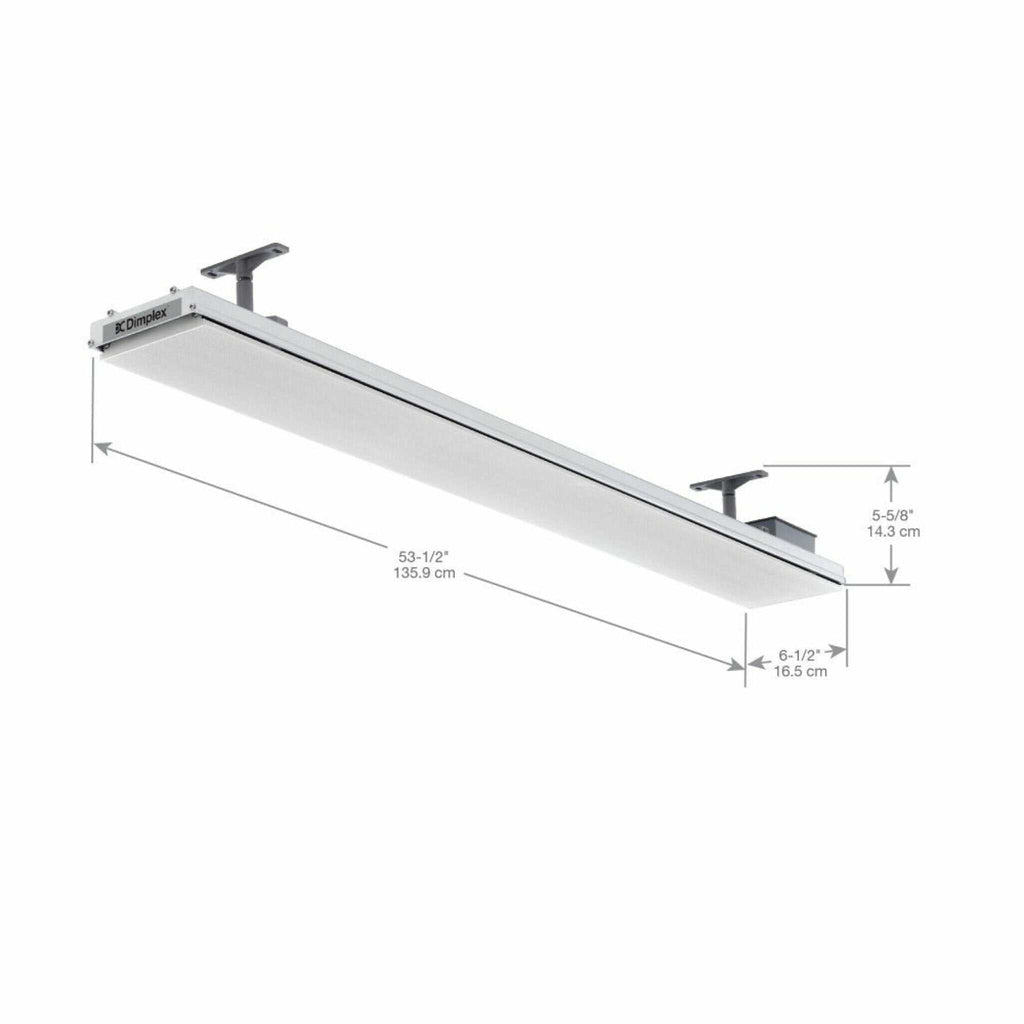 Dimplex DLW 70-Inch Noiseless Radiant Electric Heater For Outdoor And Indoor, 3200W [DLW3200W24] (SAK15698) - Saksby Wholesale - Dimensions View
