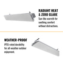 Dimplex DLW 70-Inch Noiseless Radiant Electric Heater For Outdoor And Indoor, 3200W [DLW3200W24] (SAK15698) - Saksby Wholesale - Features View