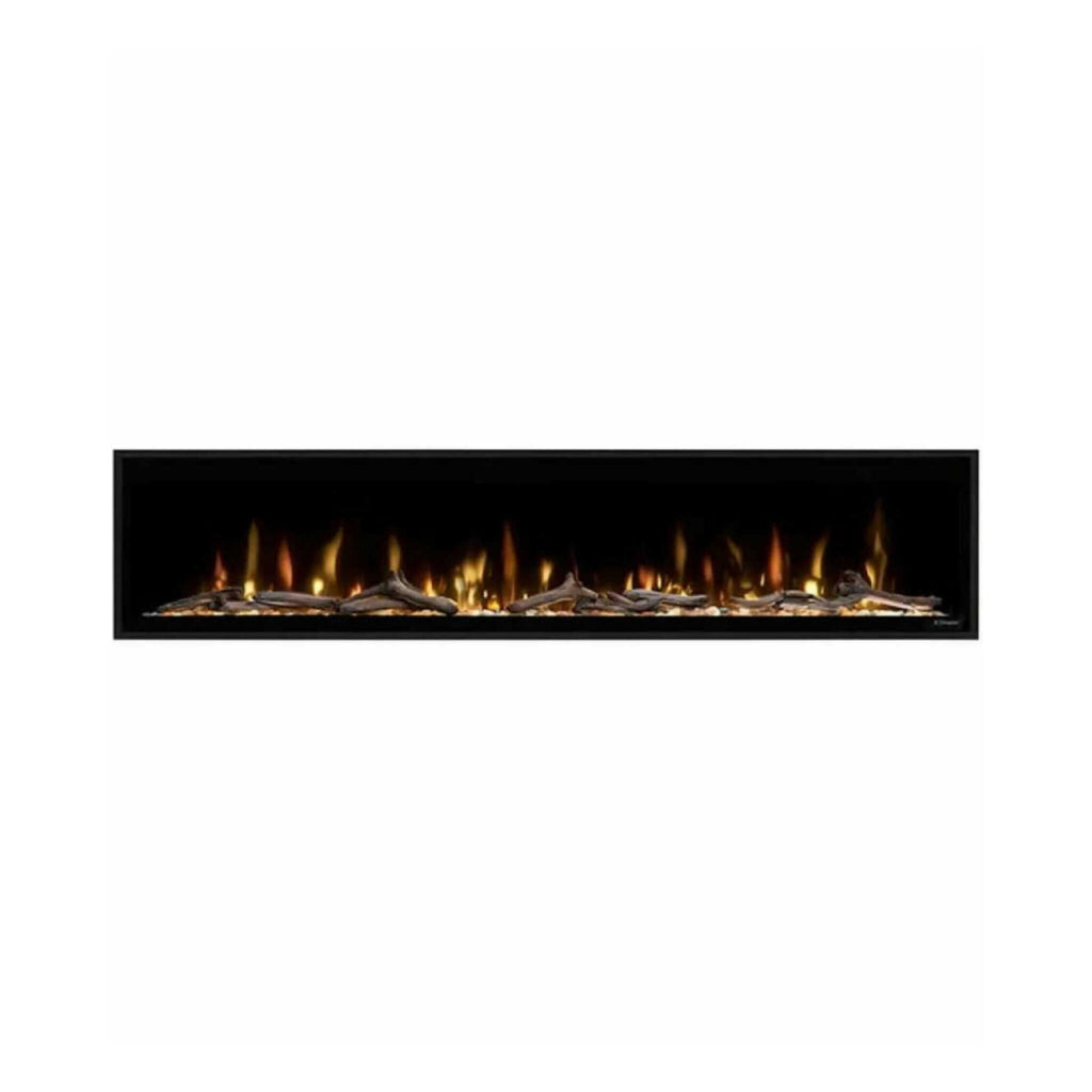 Dimplex Ignite Evolve Built-In Frosted Tumbled Glass Linear Electric Fireplace With Heat Boost System & Trim Kit (SAK59214) - Saksby Wholesale - Front View