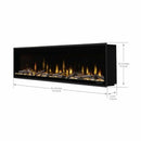 Dimplex Ignite Evolve Built-In Frosted Tumbled Glass Linear Electric Fireplace With Heat Boost System & Trim Kit (SAK59214) - Saksby Wholesale - 75" Dimensions