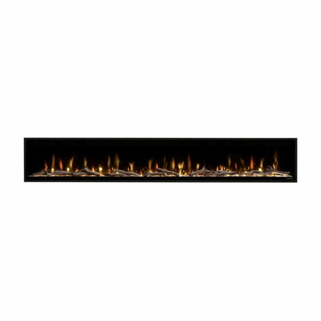 Dimplex Ignite Evolve Built-In Frosted Tumbled Glass Linear Electric Fireplace With Heat Boost System & Trim Kit (SAK59214) - Saksby Wholesale - Front View