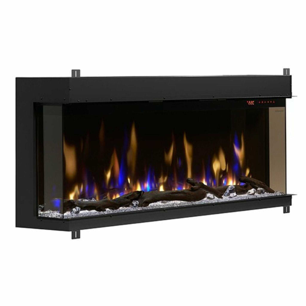 DIMPLEX IGNITEXL BOLD 60" Built-In Linear Modern Electric Fireplace With Multi Colored Flames [XLF6017-XD] SAKSBY Front Right Accessories View