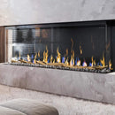 DIMPLEX IGNITEXL BOLD 60" Built-In Linear Modern Electric Fireplace With Multi Colored Flames [XLF6017-XD] SAKSBY Living Room View