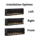 DIMPLEX IGNITEXL BOLD 60" Built-In Linear Modern Electric Fireplace With Multi Colored Flames SAKSBY Installation Options View