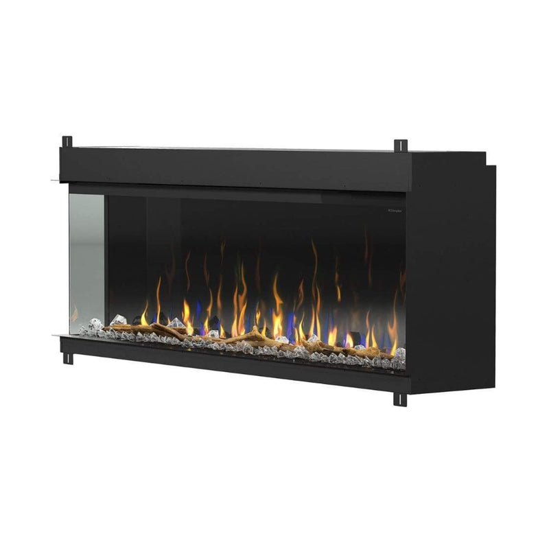 DIMPLEX IGNITEXL BOLD 60" Built-In Linear Modern Electric Fireplace With Multi Colored Flames [XLF6017-XD] SAKSBY Front Left View