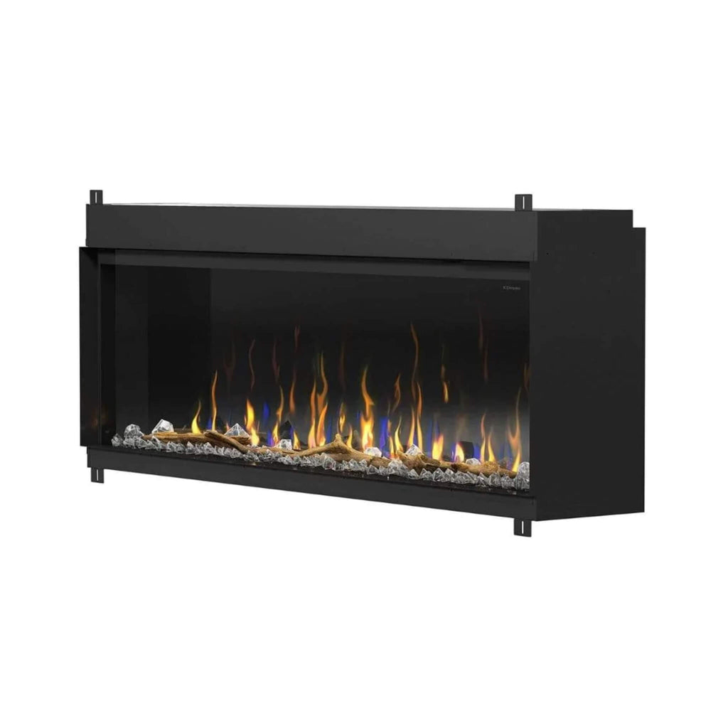 Dimplex IgniteXL Bold 60-Inch Built-In Linear Modern Electric Fireplace With Multi Colored Flames [XLF6017-XD] (SAK90413) - Saksby Wholesale - Front Left View With Accessories