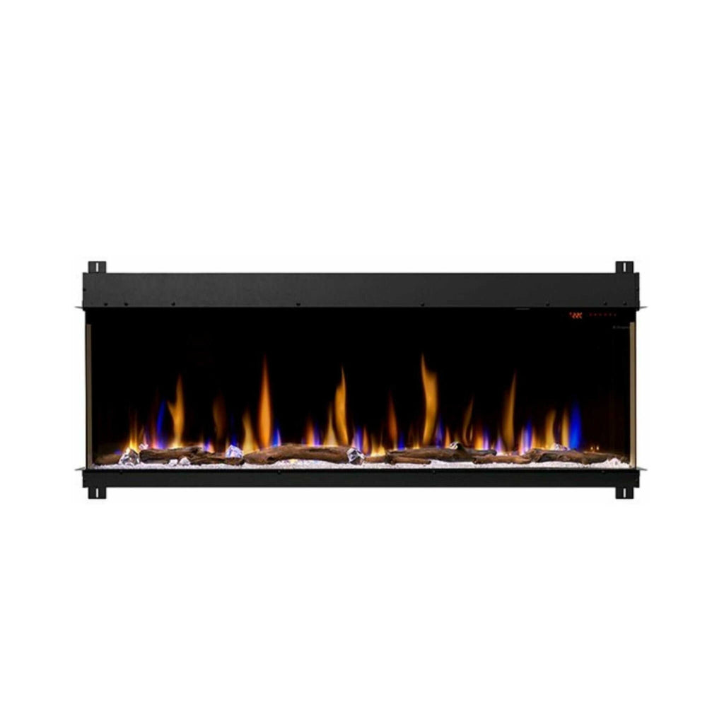 Dimplex IgniteXL Bold 60-Inch Built-In Linear Modern Electric Fireplace With Multi Colored Flames [XLF6017-XD] (SAK90413) - Saksby Wholesale - With Logs Front View