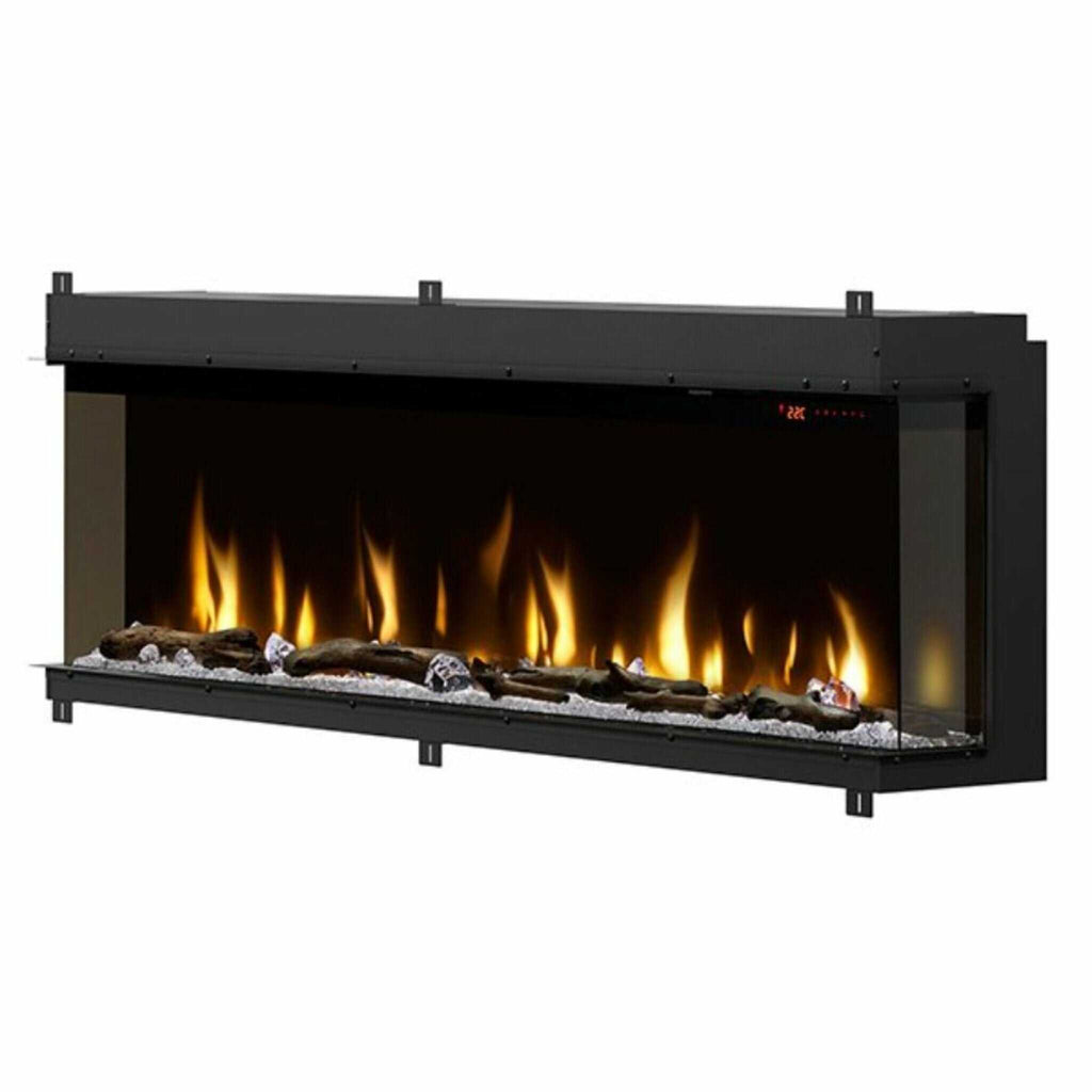DIMPLEX IGNITEXL BOLD 74" Deep Built-In Linear Electric Fireplace [XLF7417-XD] SAKSBY Front Left View