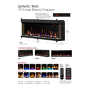 Dimplex IgniteXL Bold 74-Inch Deep Built-In Linear Electric Fireplace [XLF7417-XD] (SAK78959) - Saksby Wholesale - Customizable Features