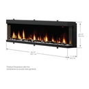 Dimplex IgniteXL Bold 100-Inch Smart Linear Multi Side View Built-In Electric Fireplace [XLF10017-XD] (SAK72359) - Saksby Wholesale - Dimensions View