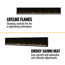 Dimplex IgniteXL 100-Inch Built-In Linear Electric Fireplace [XLF100] (SAK28479) - Saksby Wholesale - Features View