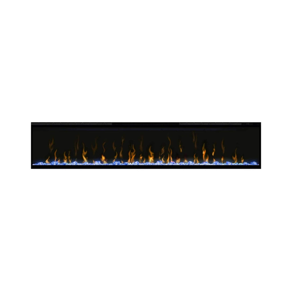 Dimplex IgniteXL 60-Inch Linear Fireplace Electric W/ Heat Boost & Multi Function Remote [XLF60] (SAK78902) - Saksby Wholesale - Front View With Blue Crystals