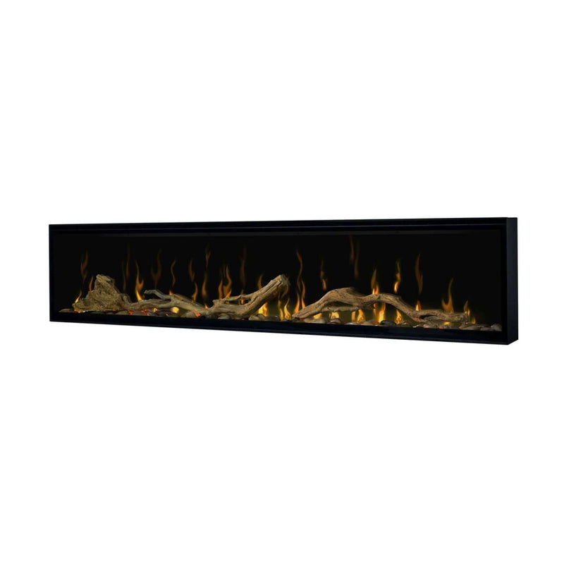 DIMPLEX IGNITEXL 74" Premium Built-In Linear Electric Fireplace With Integrated Heater Fan [XLF74] SAKSBY Logs View