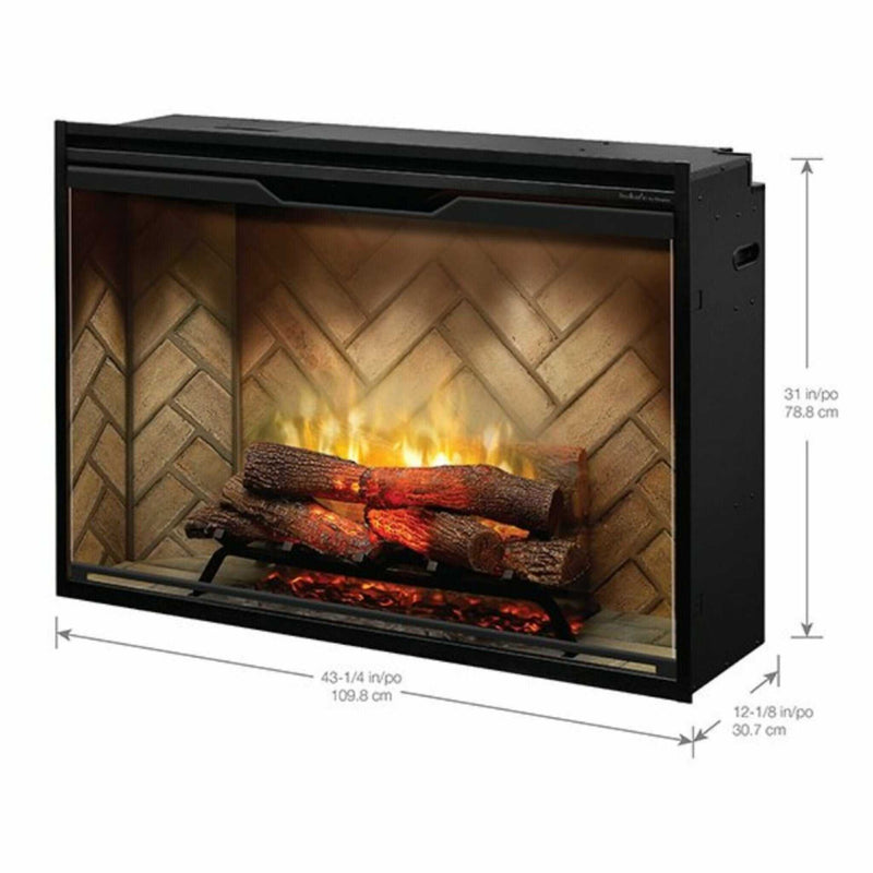 DIMPLEX Revillusion 42" Built-In Electric Firebox With Weathered Concrete Line (HBG46891)-HBG