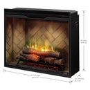 Dimplex Revillusion Herringbone Brick Built-In Electric Firebox With Front Glass [RBF30/36/42] (SAK12893)