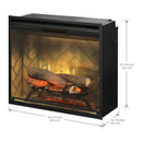DIMPLEX REVILLUSION HERRINGBONE Brick Built-In Electric Firebox With Front Glass [RBF30/36/42] (SAK12893) - Saksby Wholesale - Dimensions View