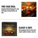 DIMPLEX REVILLUSION HERRINGBONE Brick Built-In Electric Firebox With Front Glass [RBF30/36/42] (SAK12893) - Saksby Wholesale - Features View