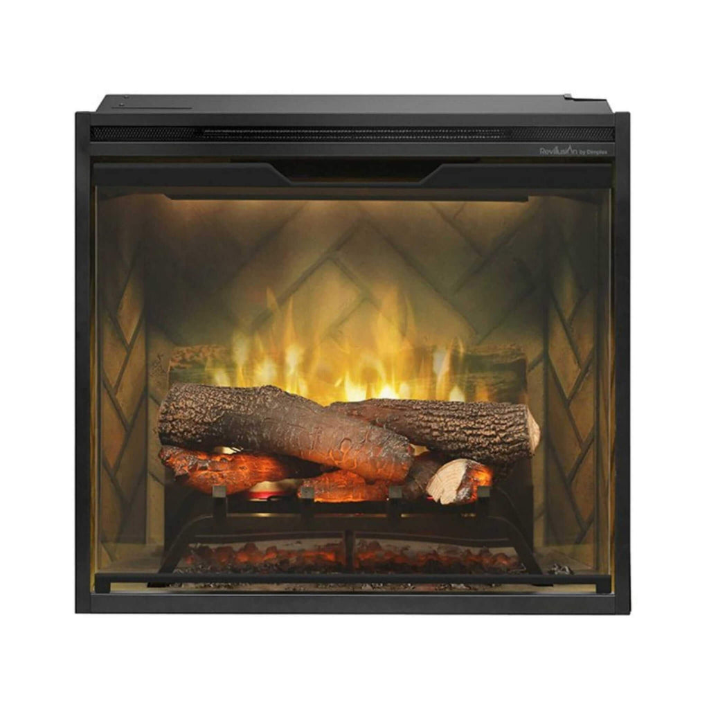 DIMPLEX REVILLUSION HERRINGBONE Brick Built-In Electric Firebox With Front Glass [RBF30/36/42] (SAK12893) - Saksby Wholesale - Front View