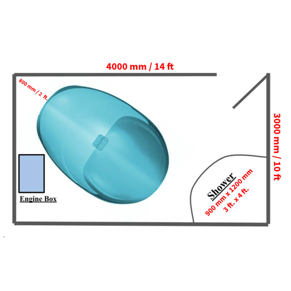 Dreampod V2 Commercial Home Flotation Sensory Isolation Tank Pod Spa [DPFP201WPE] (SAK93817)
