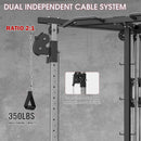 Dual Pulley Cable Crossover Machine With Pull Up And LAT Bar (SAK98124) - Saksby Wholesale - Cable System View
