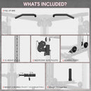 Dual Pulley Cable Crossover Machine With Pull Up And LAT Bar (SAK98124) - Saksby Wholesale - Whats Included View

