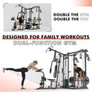 Dual Station Smith Machine with Cable Crossover Home Gym (SAK24079) - Saksby Wholesale - Dual Function Gym