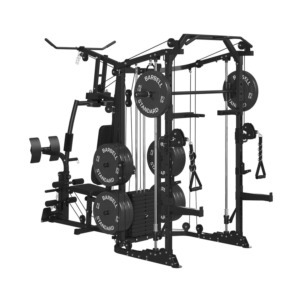Dual Station Smith Machine with Cable Crossover Home Gym (SAK24079) - Saksby Wholesale - Front Right View