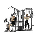 Dual Station Smith Machine with Cable Crossover Home Gym (SAK24079) - Saksby Wholesale - With Man And Women Using
