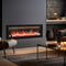 DYNASTY ALLEGRO 58" Smart Linear Electric Fireplace With Heater Timer Settings [DY-BFM58] SAKSBY - Living Room View