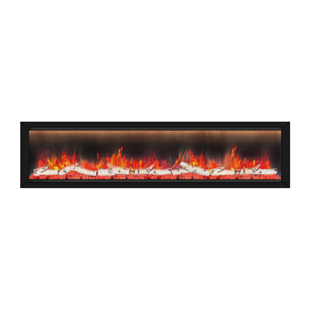 DYNASTY ALLEGRO 82" Flush Mount Smart Linear Electric Fireplace [DY-BFM82] SAKSBY - Front View