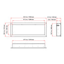 DYNASTY CASCADE 54" Recessed Smart Linear Electric Fireplace With Dynasty App [DY-BTX54] SAKSBY - Dimensions View