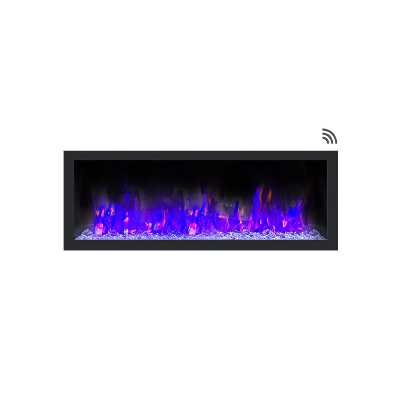 DYNASTY CASCADE 54" Recessed Smart Linear Electric Fireplace With Dynasty App [DY-BTX54] SAKSBY - Front View