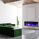 DYNASTY CASCADE 54" Recessed Smart Linear Electric Fireplace With Dynasty App [DY-BTX54] SAKSBY - Living Room View