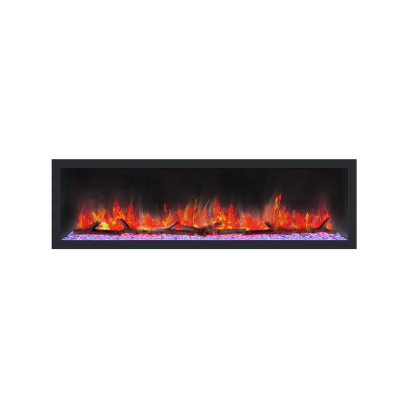 DYNASTY CASCADE 64" Smart Linear Electric Fireplace With Front Facing Heater [DY-BTX64]  SAKSBY Front View