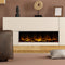 DYNASTY HARMONY 57" Recessed Smart Linear Electric Fireplace With Remote Control [DY-BEF57] SAKSBY - Living Room View