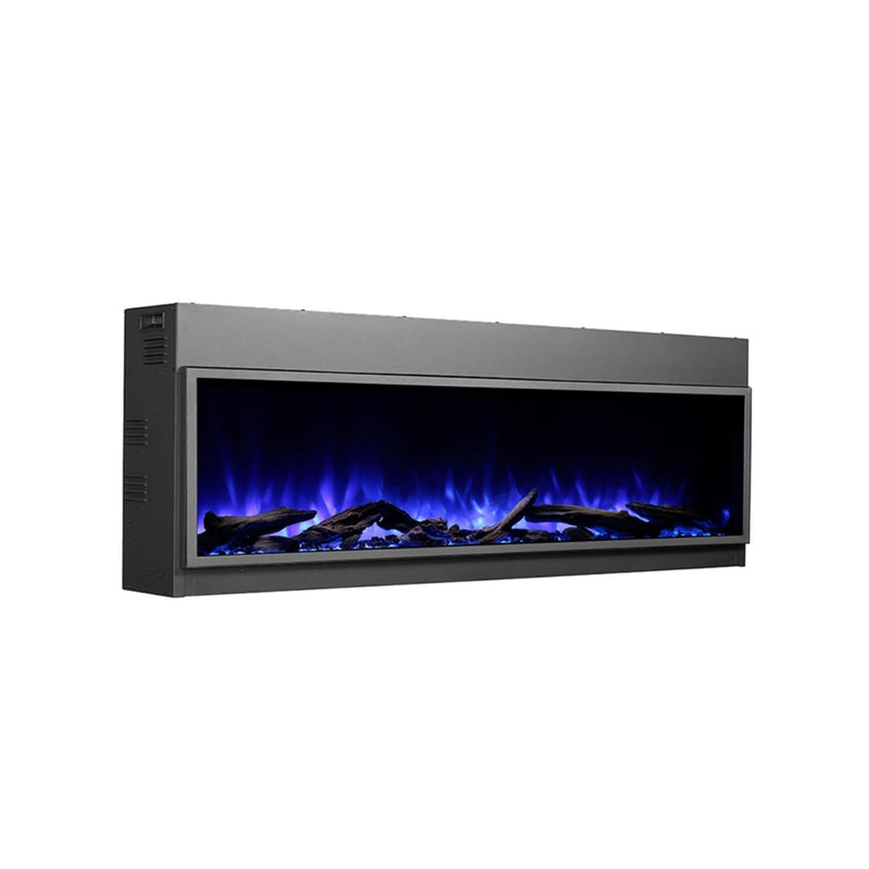 DYNASTY HARMONY 80" Built-In Smart Linear Electric Fireplace [DY-BEF80] SAKSBY - Front Right View