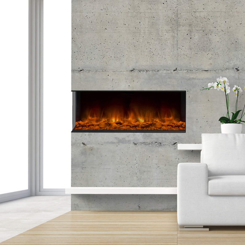 DYNASTY MELODY 40" Multi-Sided Smart Electric Fireplace With Remote Control [DY-BTS40]  SAKSBY - Living Room View