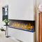 DYNASTY MELODY 64" Built-In 3 Sided Smart Electric Fireplace [DY-BTS60] SAKSBY - Living Room Front Left View