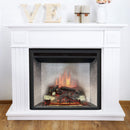 DYNASTY PRESTO 40" Built-In Electric Firebox Insert With Adjustable Flame Settings [DY-FI40D] SAKSBY - Front View With White Living Room